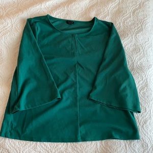 Ann Taylor 3/4 Bell Sleeve Green Blouse L